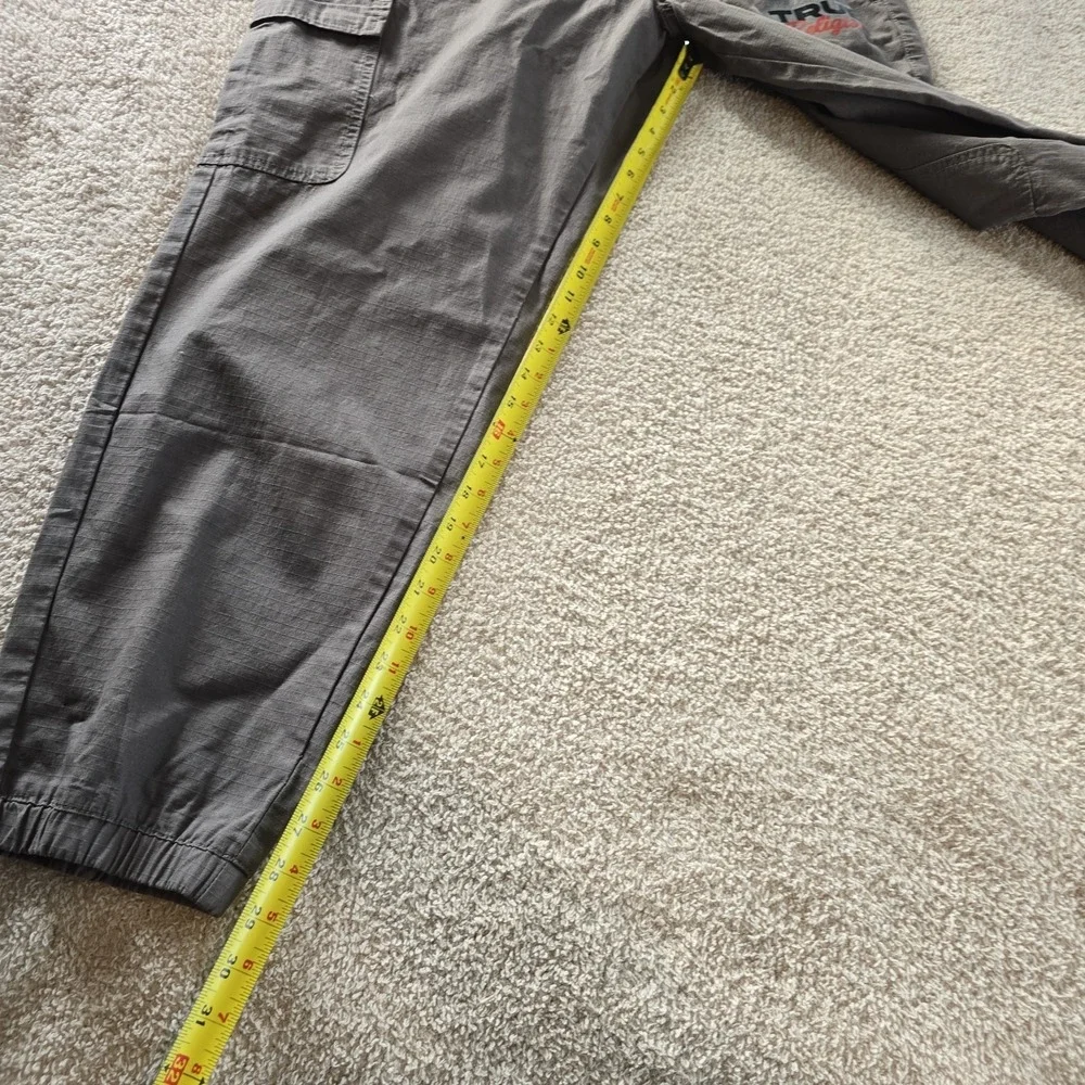 True Religion Ripstop Jogger Granite Grey Cargo Pockets Men's Pants Size XL NWT